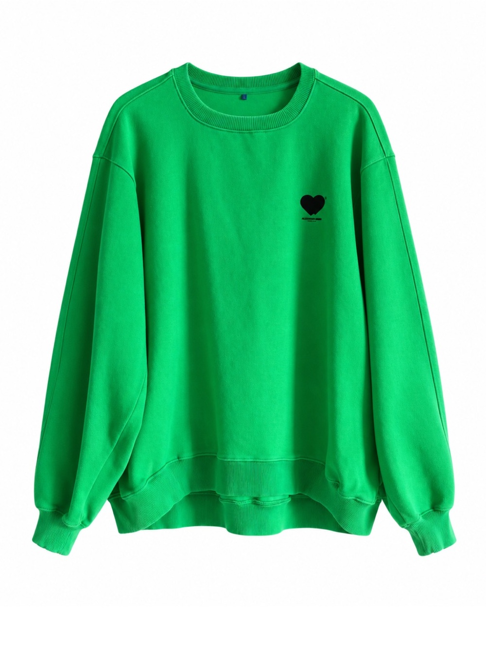 Ader Error Kelly Green Crewneck Sweatshirt Small Heart Graphic – Size A2 (MED)